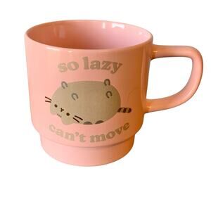 Pusheen The Cat Ceramic Mug Pink “So Lazy Can’t Move” Culturefly Coffee Cup